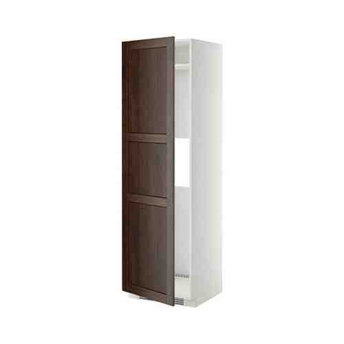 Выс шкаф д/холод или мороз, с дверц, белый/Эдсерум коричневый, 60x60x200 см METOD МЕТОД арт. 79226591